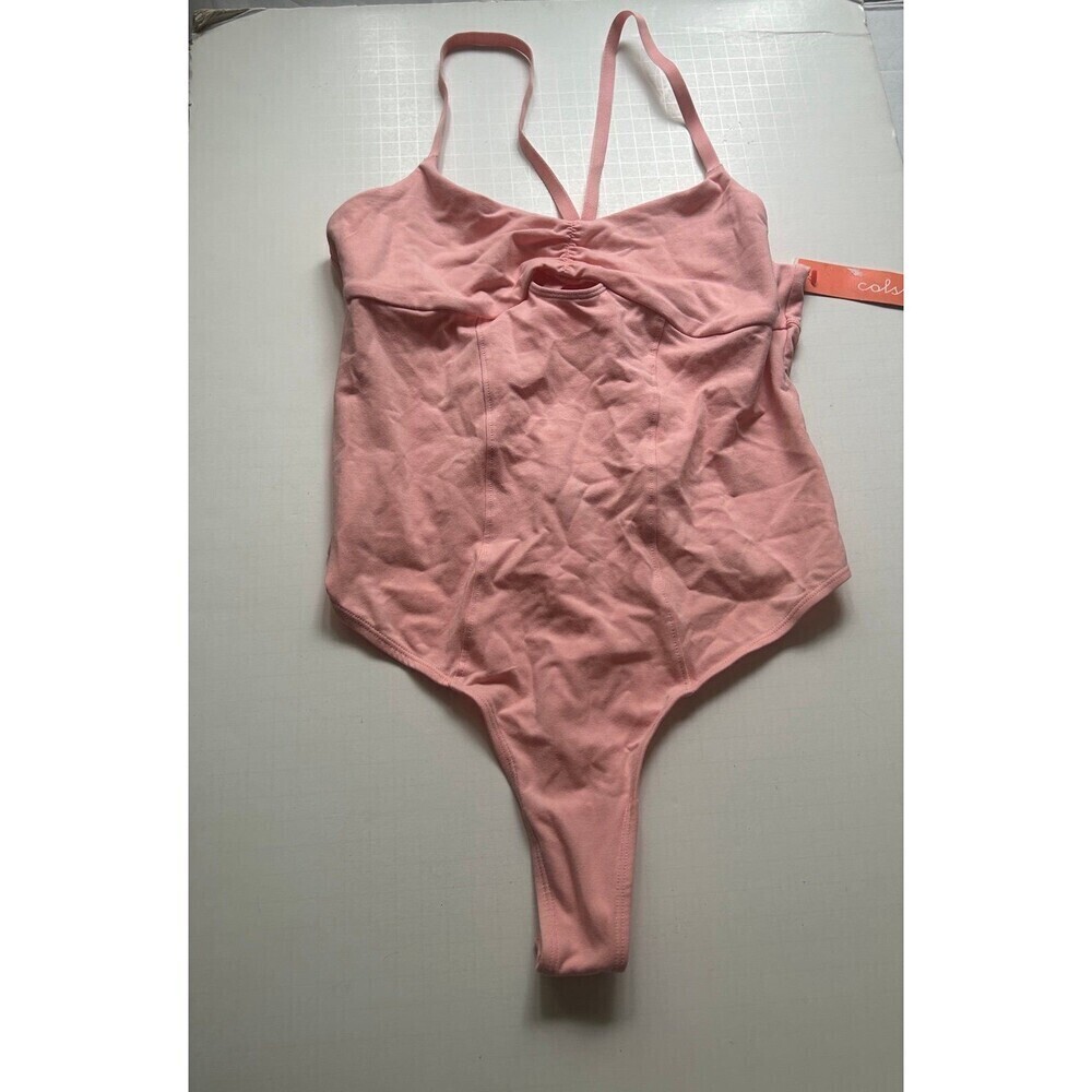 Colsie Women's Balletcore Pink Thong Bodysuit Size XL NWT